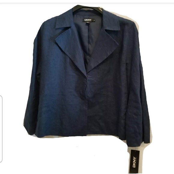 Dkny Jackets & Blazers - NEW Navy Linen Blazer by DKNY sz M
